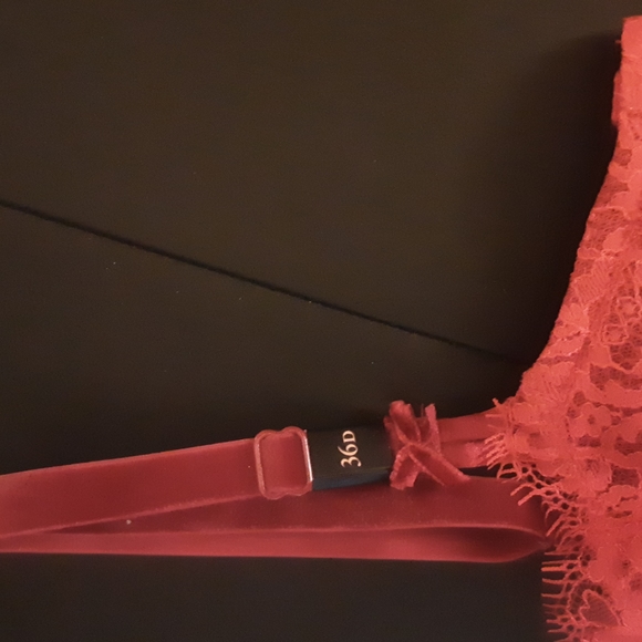 NWT RED LACE 36D BRA - Picture 2 of 4